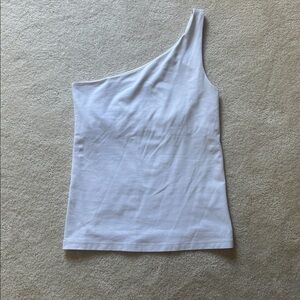 Banana Republic White One-Shoulder Top